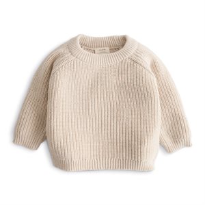 Mushie Chunky Knit Sweater - Beige - age 0-3 Months